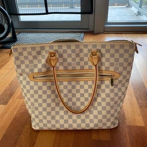 Authentic Louis Vuitton Damier Azur Saleya GM